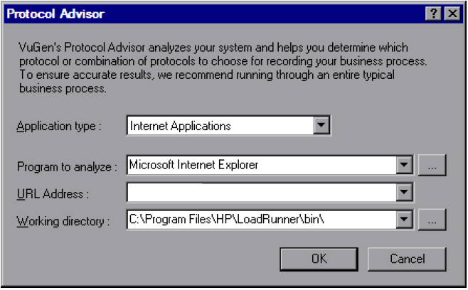 Protocol Advisor Dialog Box